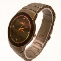 RELOJ PULSERA METALICA - CROMADO GRIS GRAFITO - CUERPO METALICO